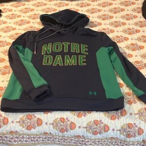 Under Armour Navy and Green Notre Dame Sweatshirt